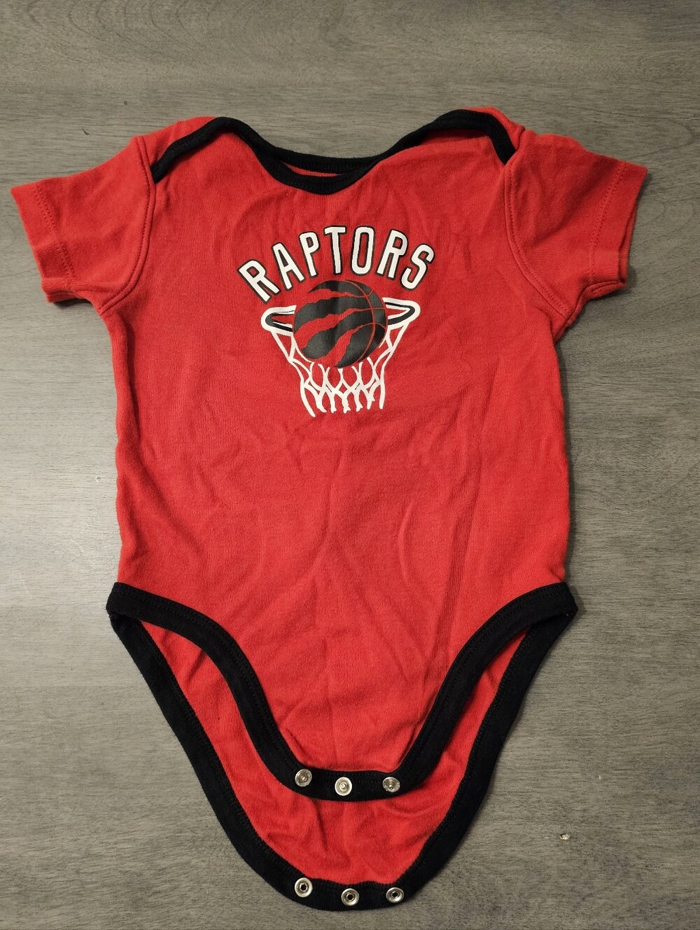 NBA Raptors Red and Black Baby Bodysuit